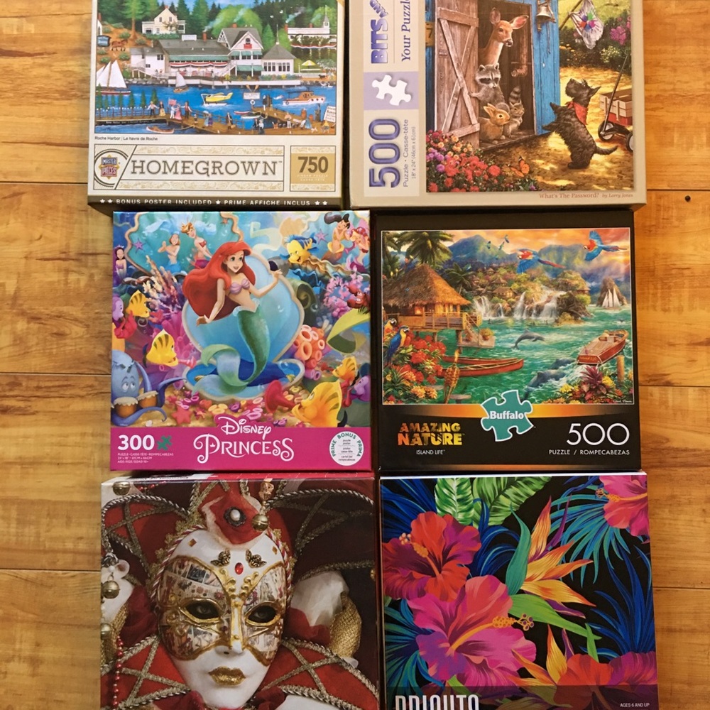 Jigsaw Puzzles Bundle Of 7 ! Buffalo Disney Nature
